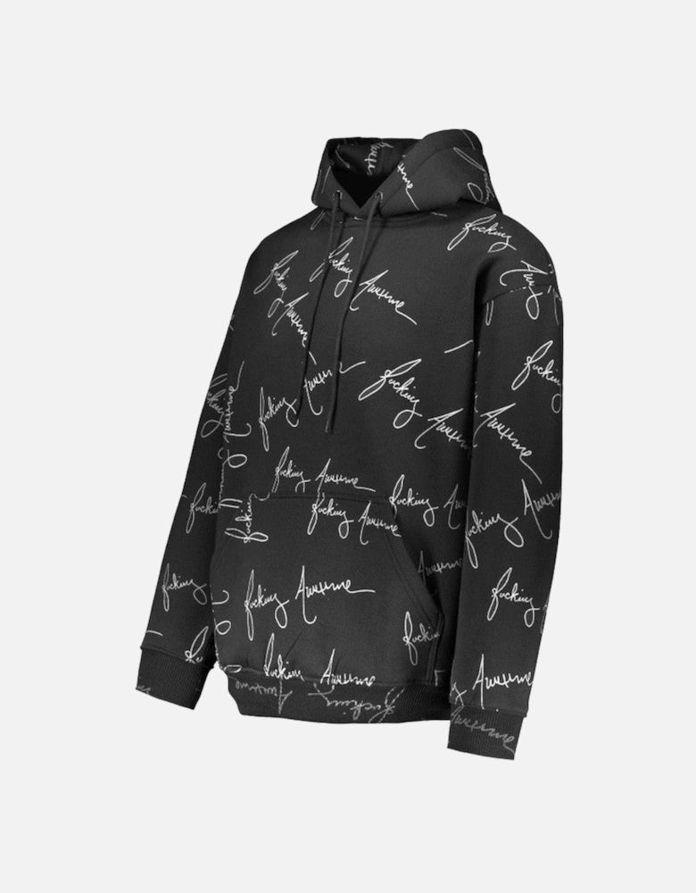 Cursive Hoodie - Black