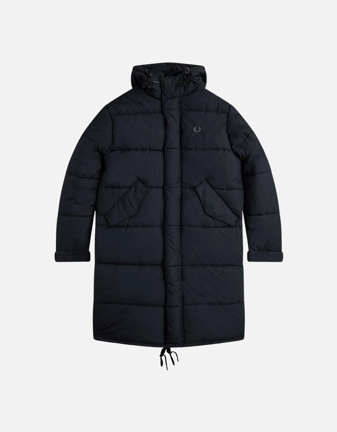 Hooded Quilted Parka Black Jacket, 3 of 2