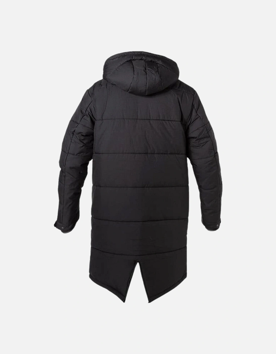 Hooded Quilted Parka Black Jacket