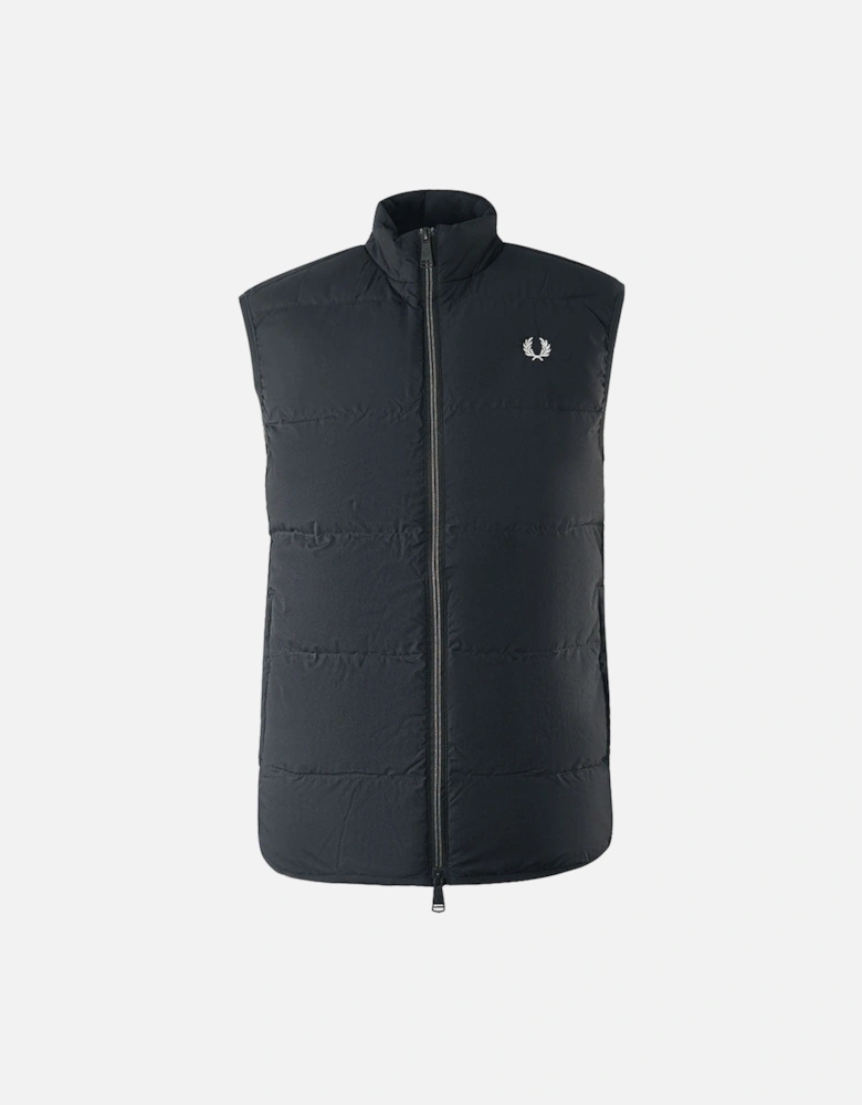 Insulated Quilted Black Gilet Jacket