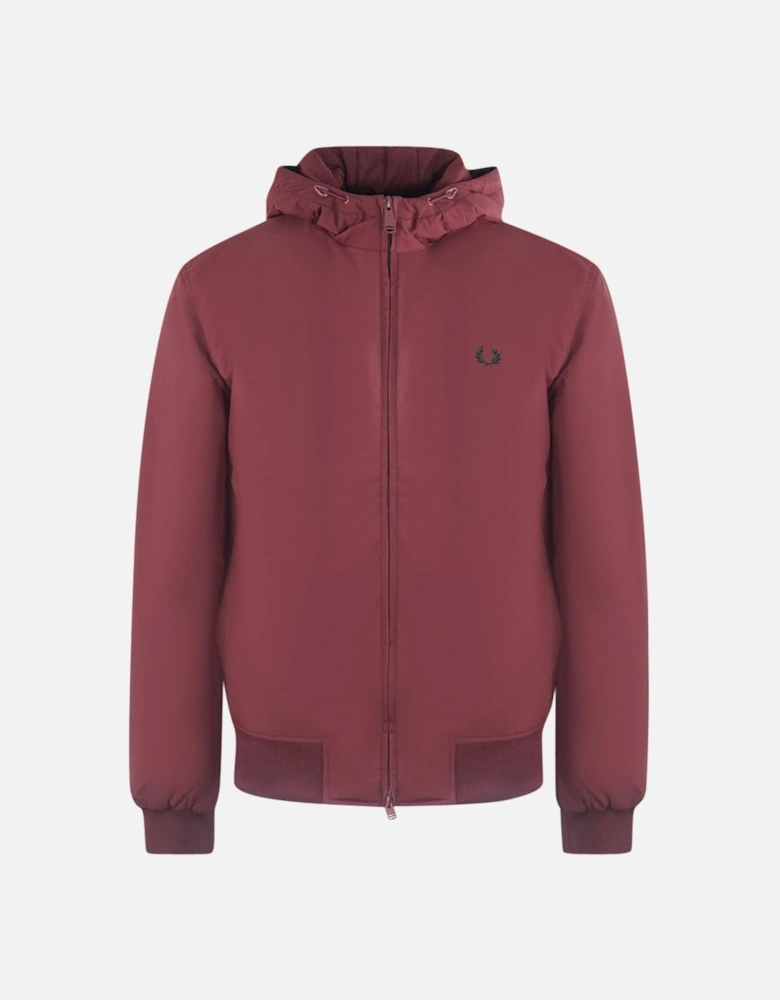 Oxblood Burgundy Hooded Brentham Jacket