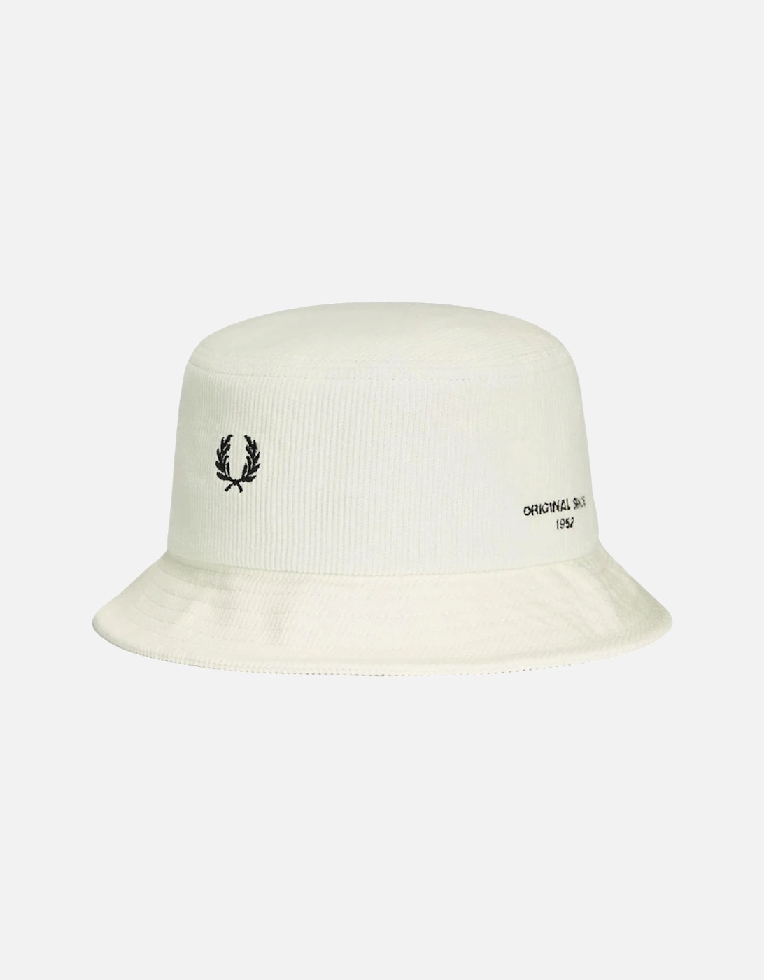 Dual Branded Ecru Cream Cord Bucket Hat, 2 of 1