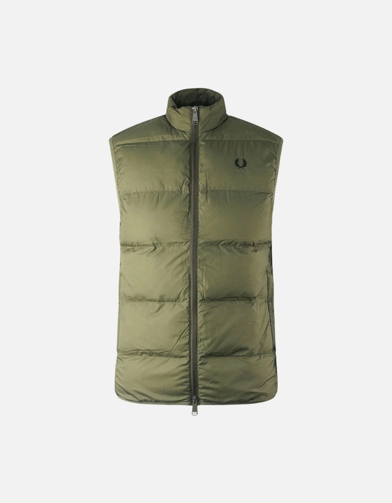 Insulated Quilted Uniform Green Gilet Jacket