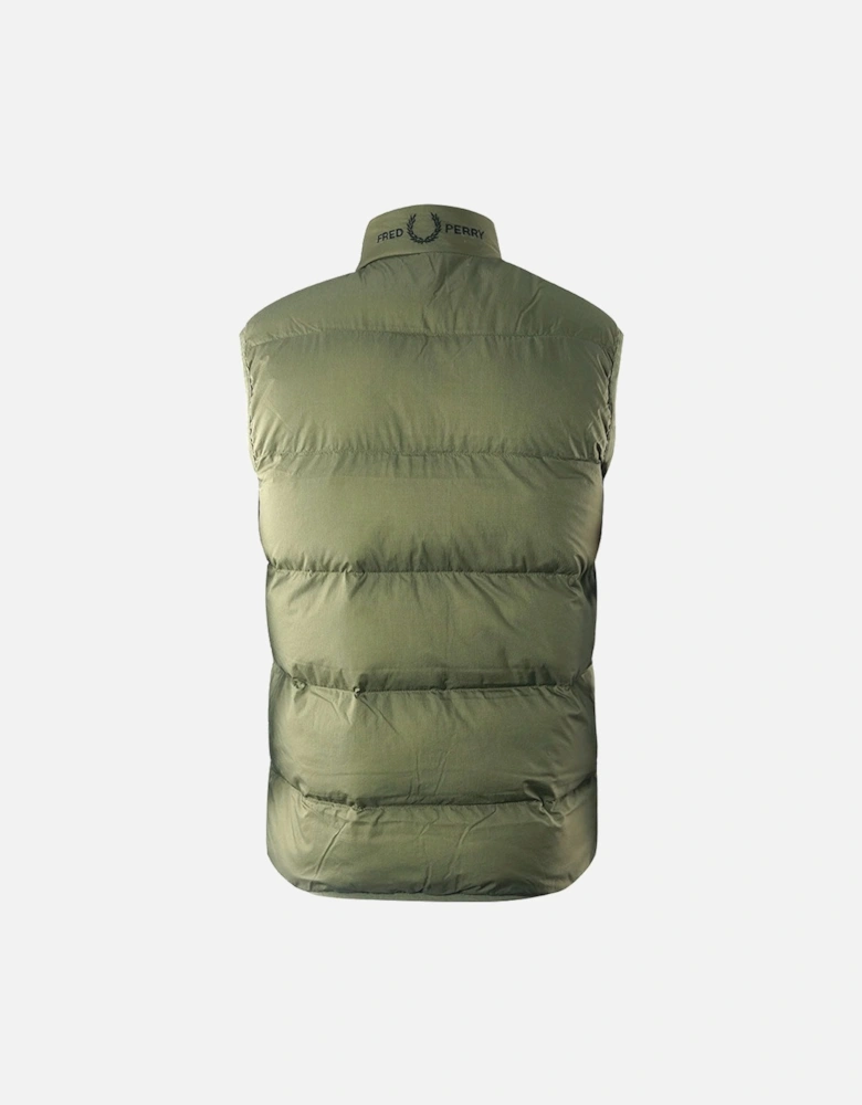 Insulated Quilted Uniform Green Gilet Jacket
