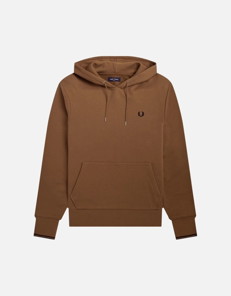 Tipped Sleeve Shaded Stone Brown Hoodie