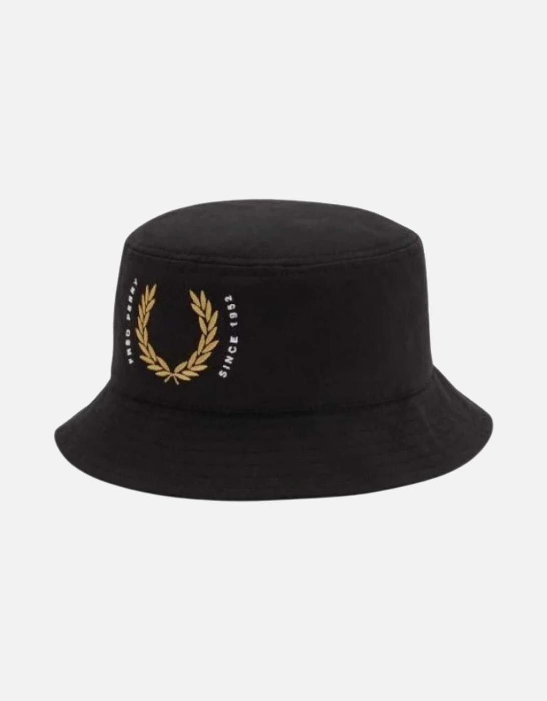 Laurel Wreath Canvas Black Bucket Hat, 2 of 1