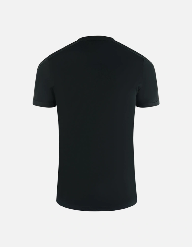Tonal Taped Ringer Black T-Shirt