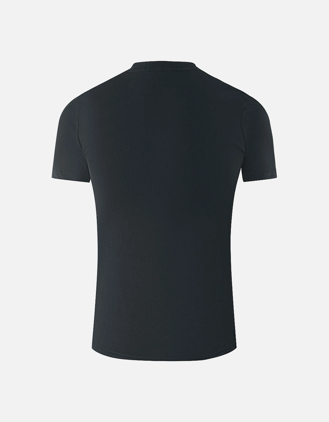 Embroidered Brand Logo Black T-Shirt