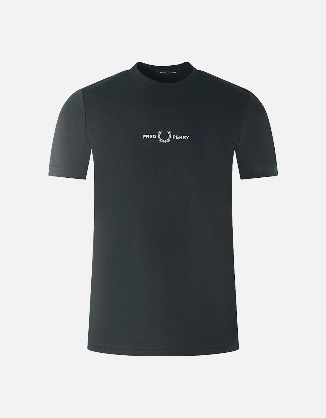 Embroidered Brand Logo Black T-Shirt, 3 of 2
