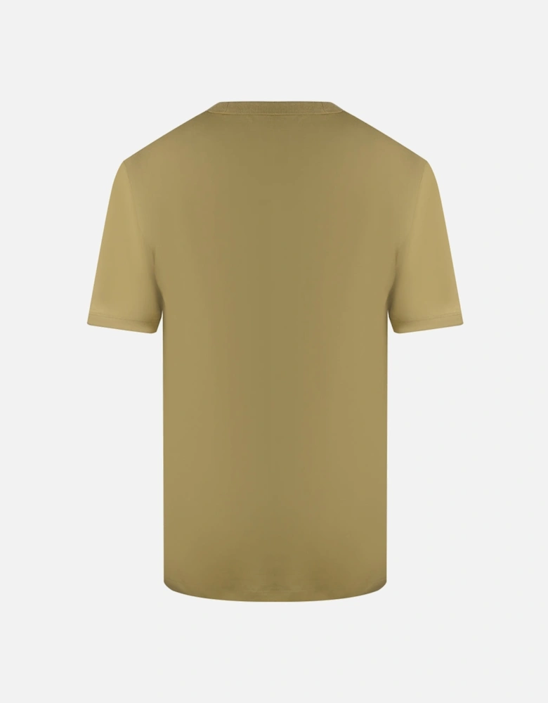 Embroidered Panel Light Brown T-Shirt