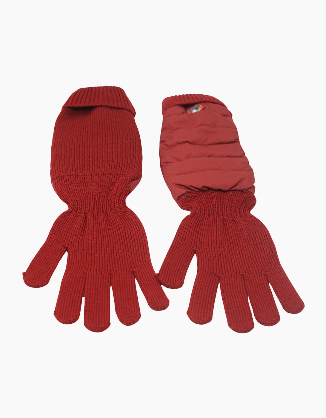 Women's Parajumpers Puffer Gloves Rio Red Gloves - Red/Red - Size: ONE size