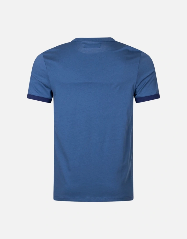 Logo Plain M3519 963 Midnight Blue Ringer T-Shirt