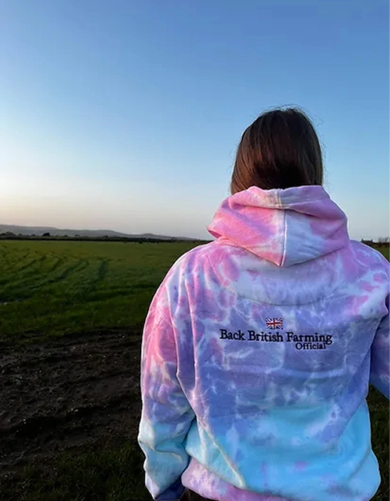 Back British Farming Unisex Tie-Dye Hoodie Cotton Candy