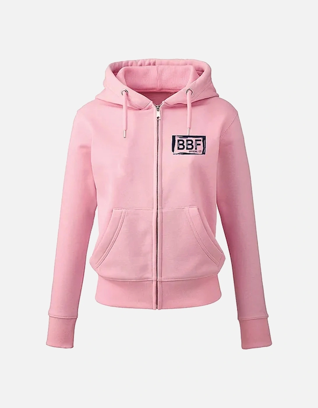 Back British Farming Women's Fitted Full Zip Hoodie Baby Pink, 3 of 2