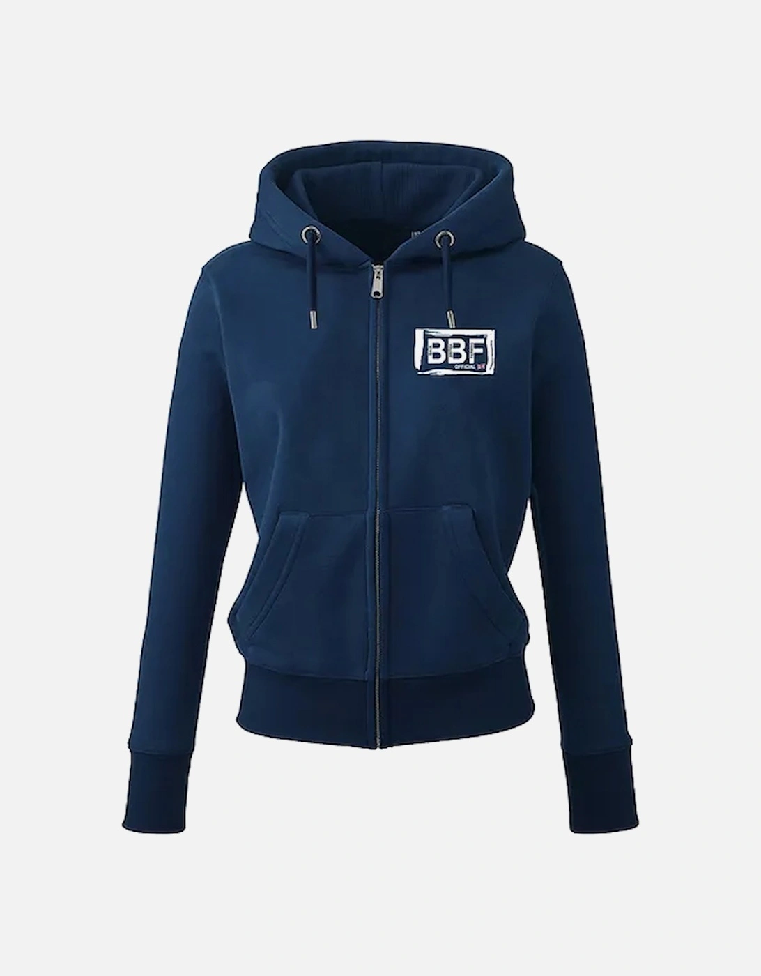 Back British Farming Women's Fitted Full Zip Hoodie Navy, 4 of 3