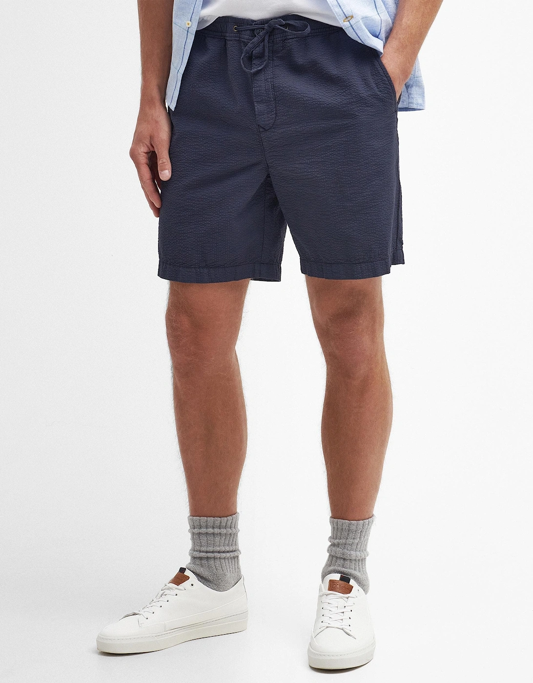 Melbury Mens Seersucker Shorts, 8 of 7