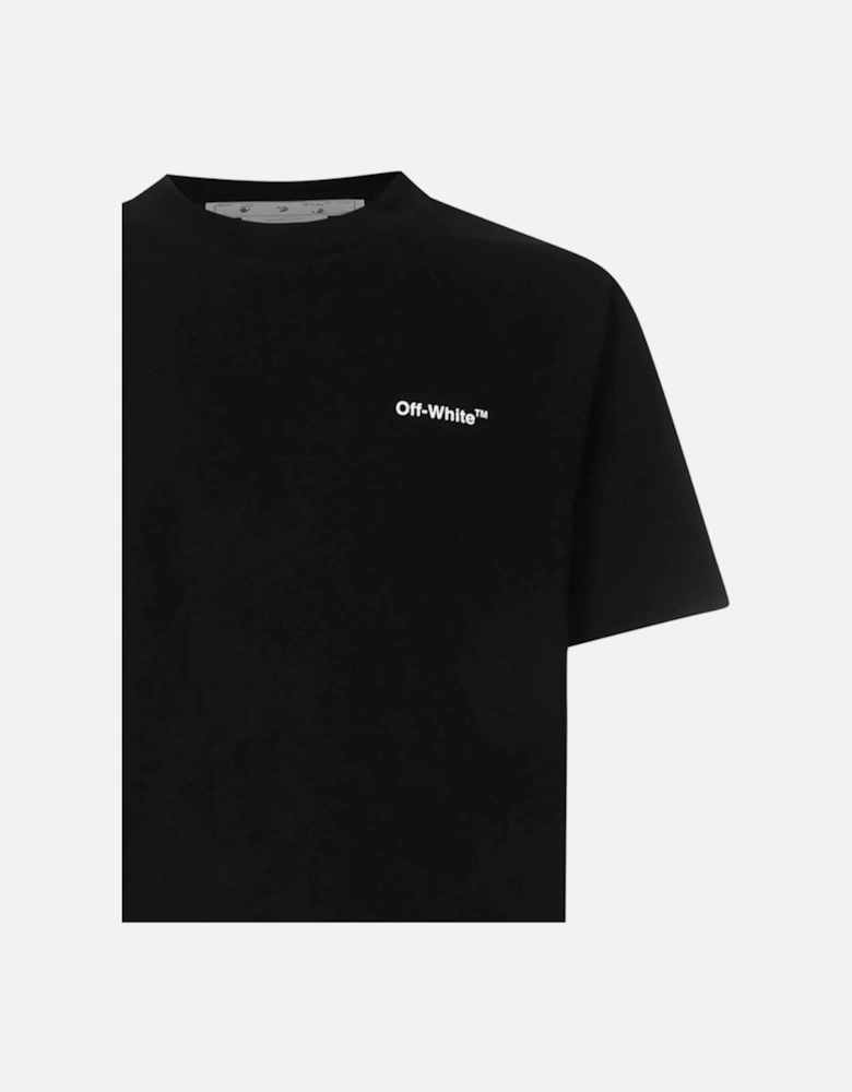 Brick Arrows Logo Printed Cotton T-Shirt in Black