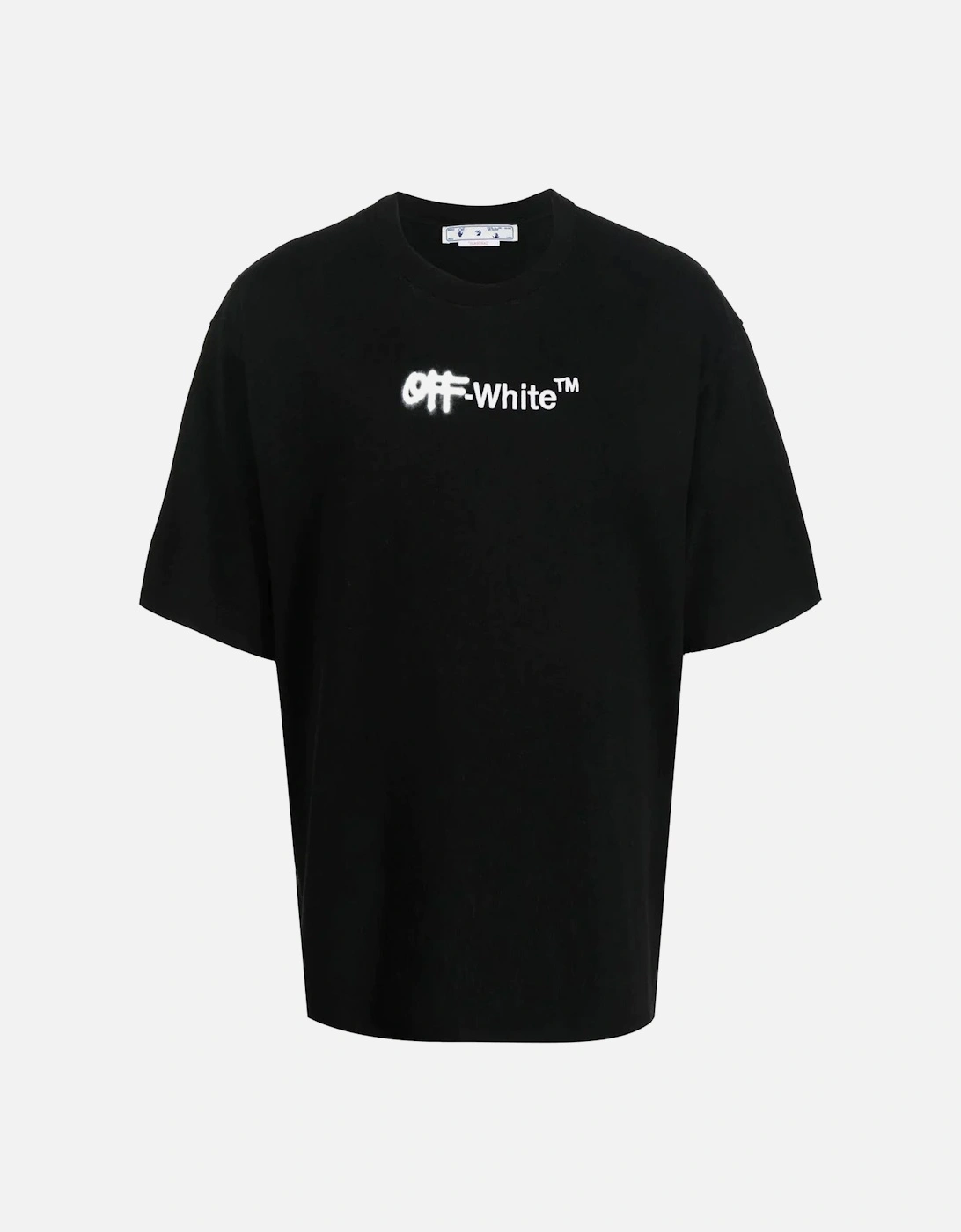 Spray Helvetica Logo Embroidered T-Shirt in Black, 4 of 3