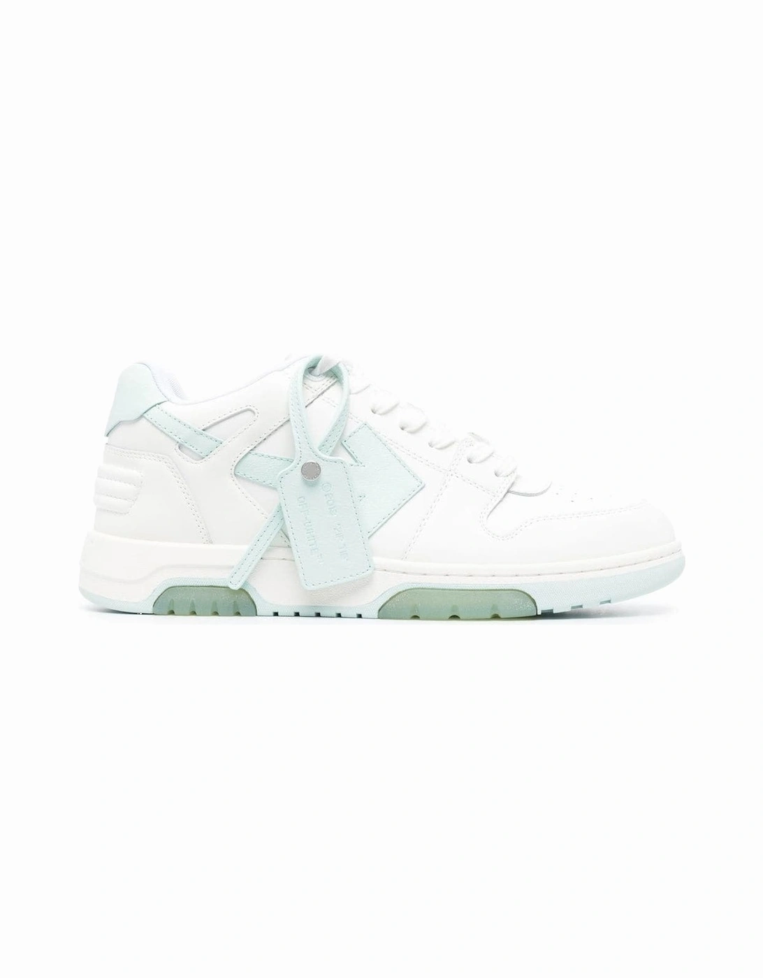 Out of Office Leather Trainers in White/Mint, 5 of 4
