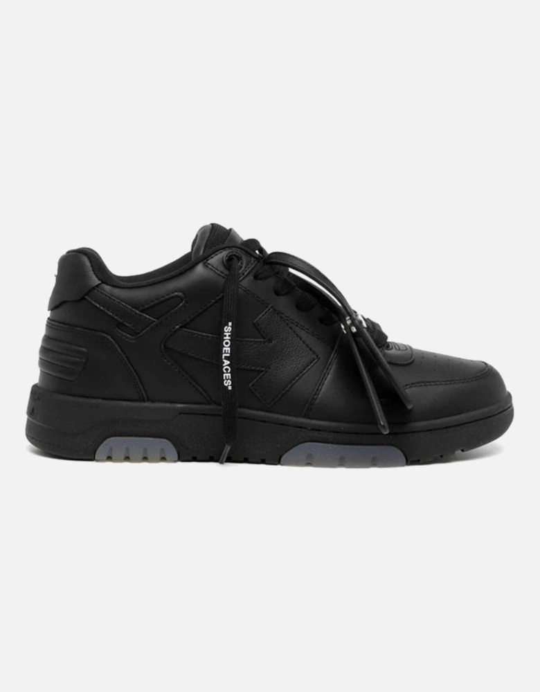 Out of Office Calf Leather Trainers in Black