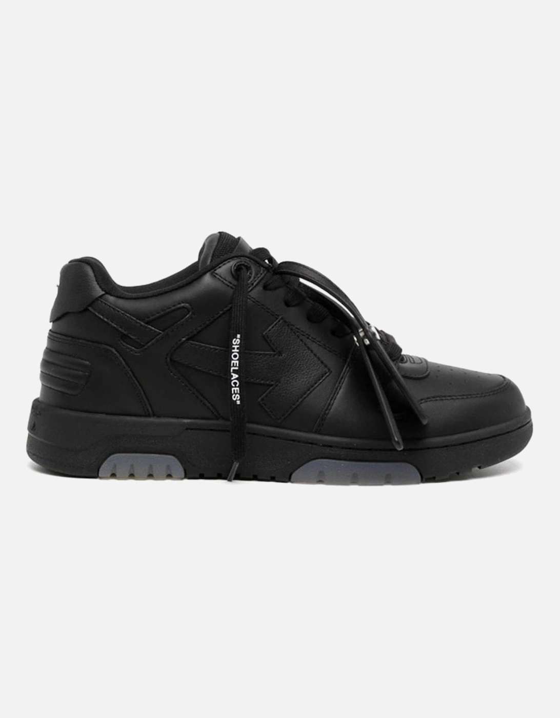 Out of Office Calf Leather Trainers in Black, 5 of 4