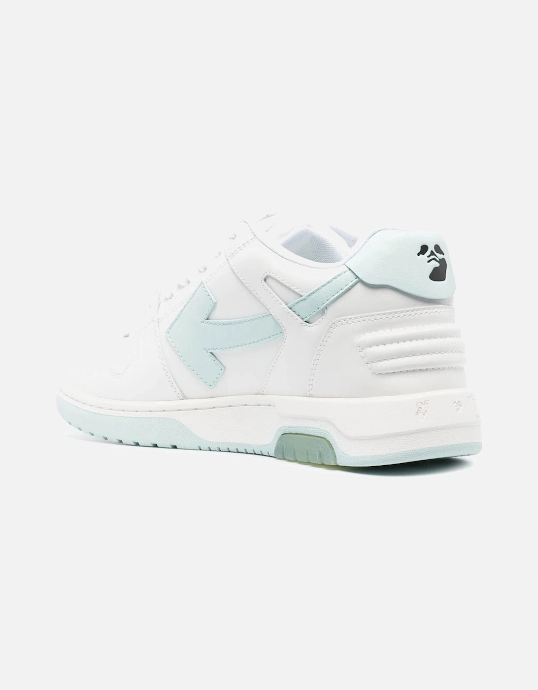 Out of Office Leather Trainers in White/Mint