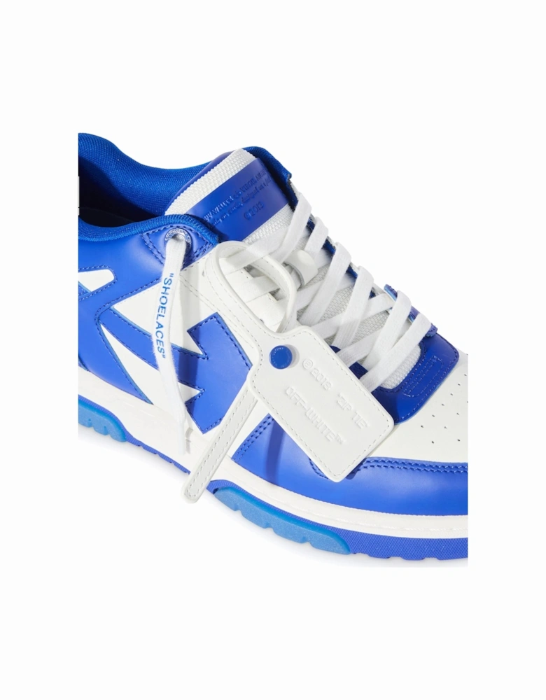 Out of Office Calf Leather Trainers in White/Blue
