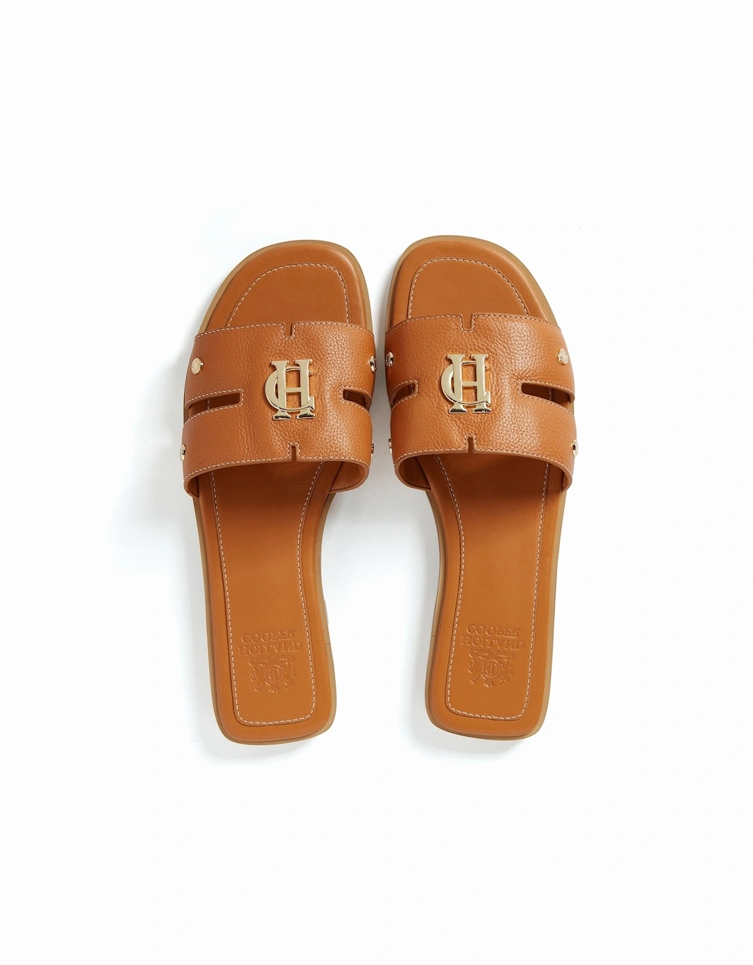 Monogram Tan Slide