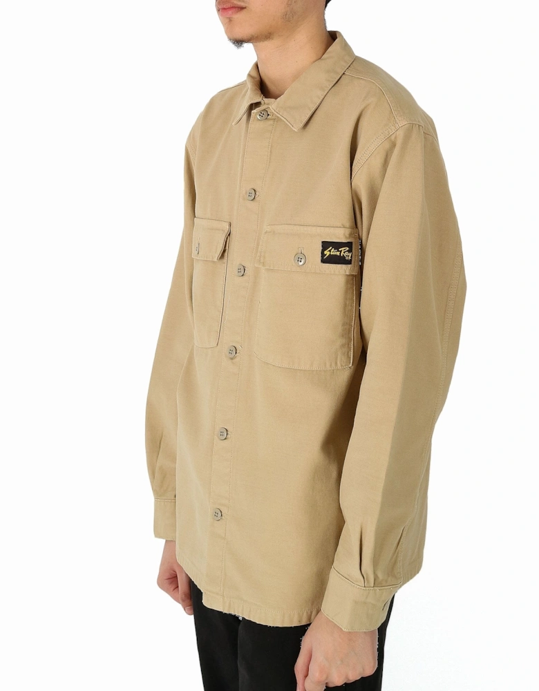 CPO Washed khaki Overshirt Jacket