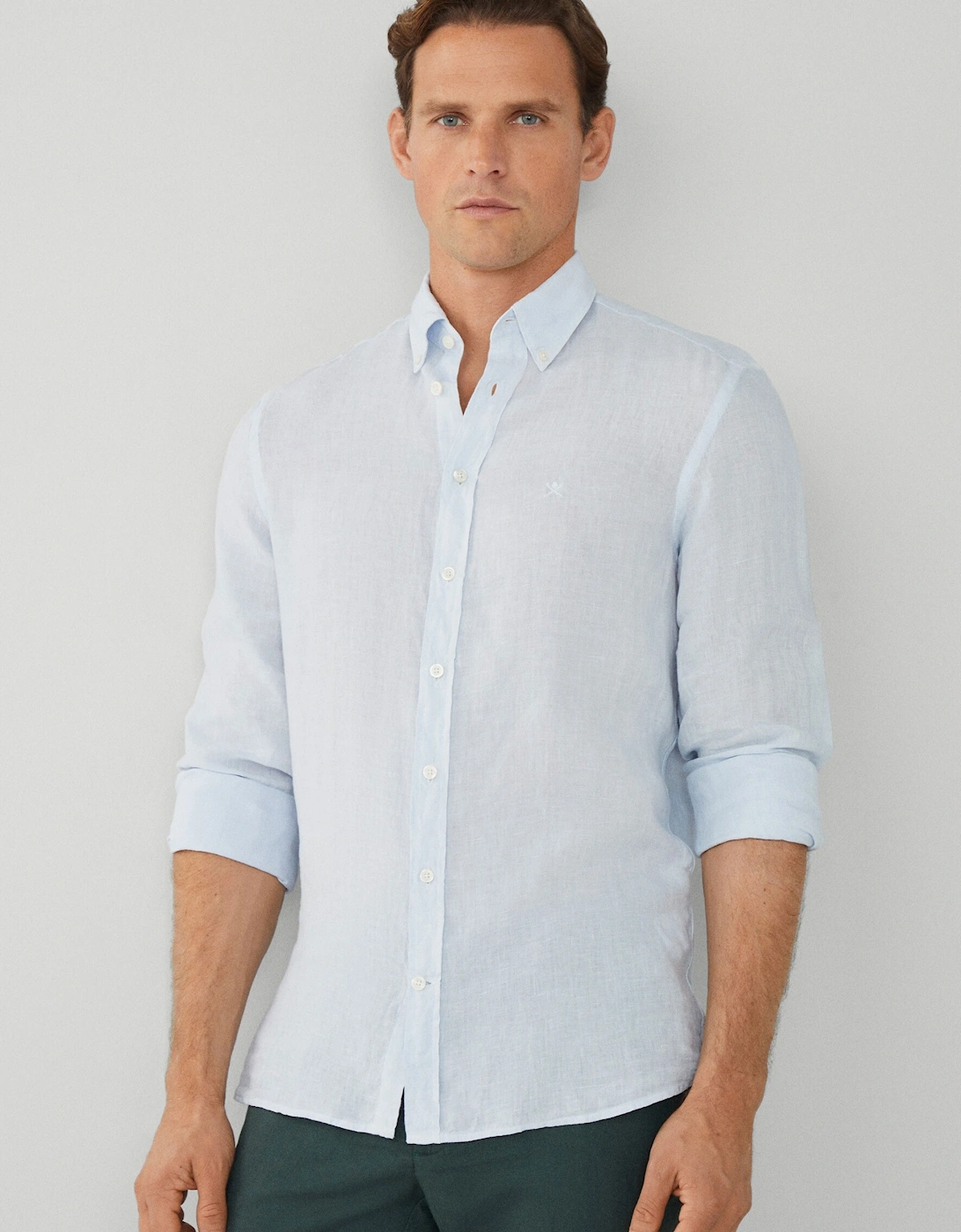 Linen Long Sleeved Shirt Sky Blue