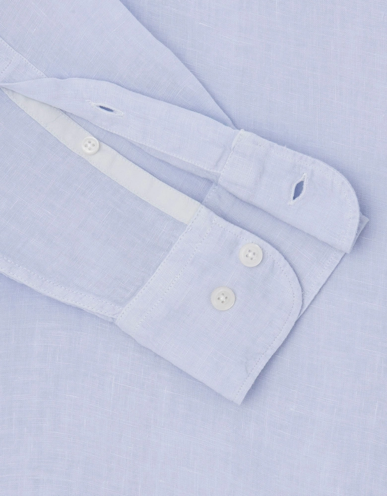 Linen Long Sleeved Shirt Sky Blue