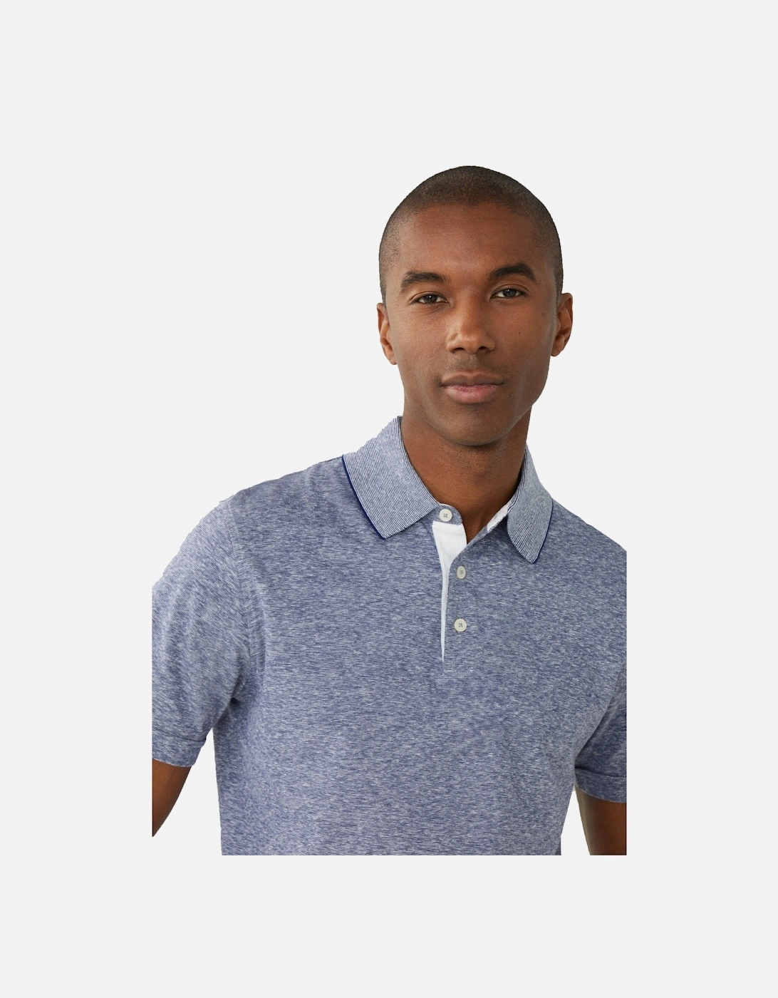 Cotton Linen Filafil Polo Shirt Blue