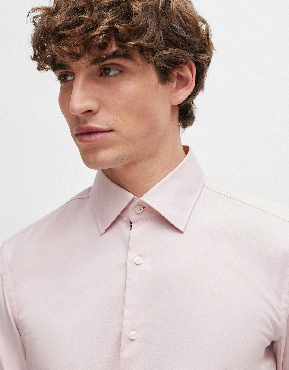 Boss H-hank-kent-c6-242 Long Sleeved Shirt Light Pastel Pink