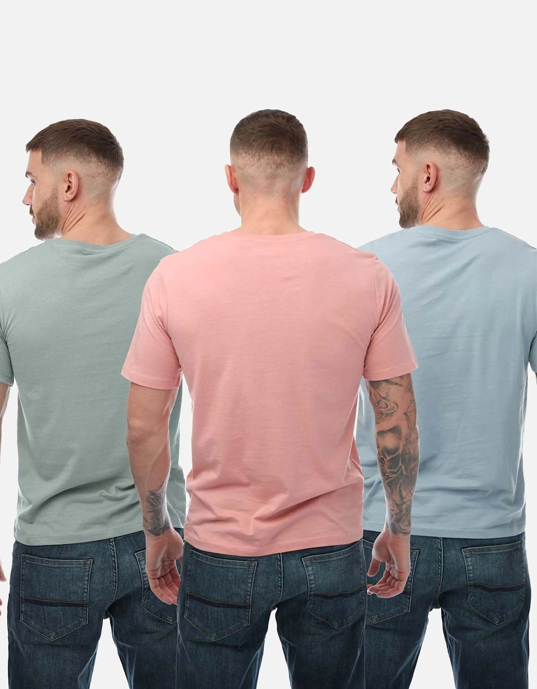 Mens JXJ 3 Pack Crew T-Shirts