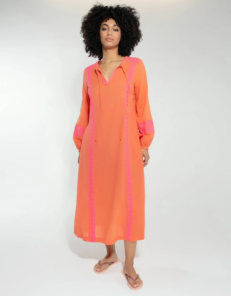 Emilia Maxi Dress Orange Mix