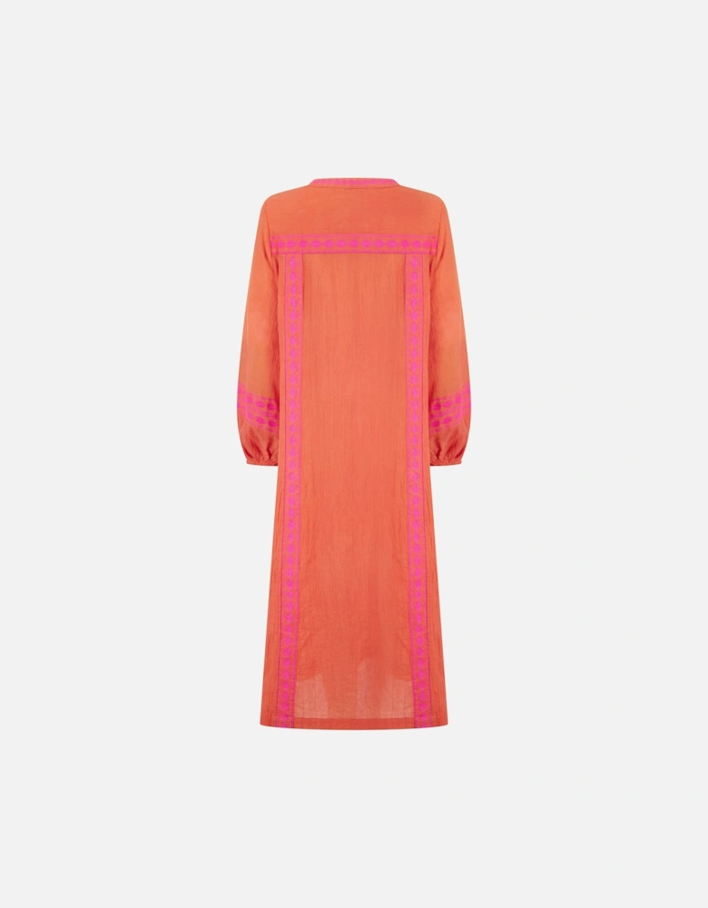 Emilia Maxi Dress Orange Mix