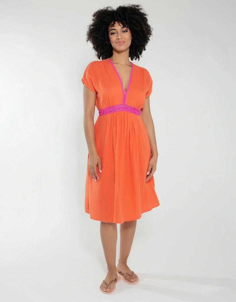 Layla Dress in Orange