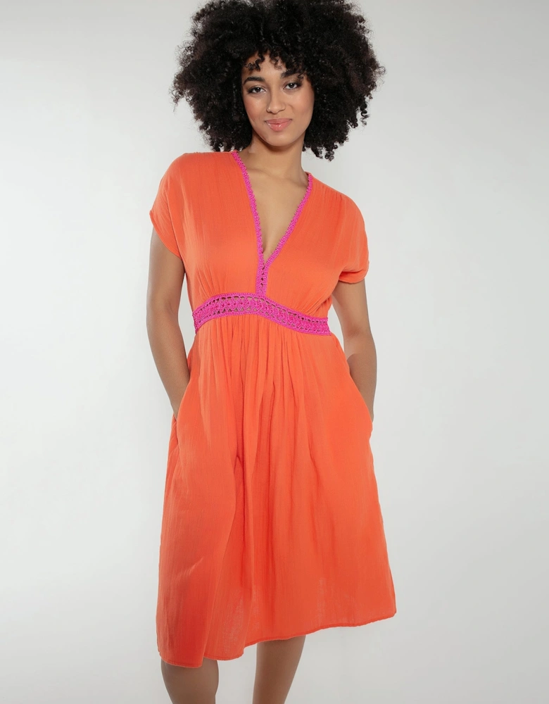 Layla Dress in Orange