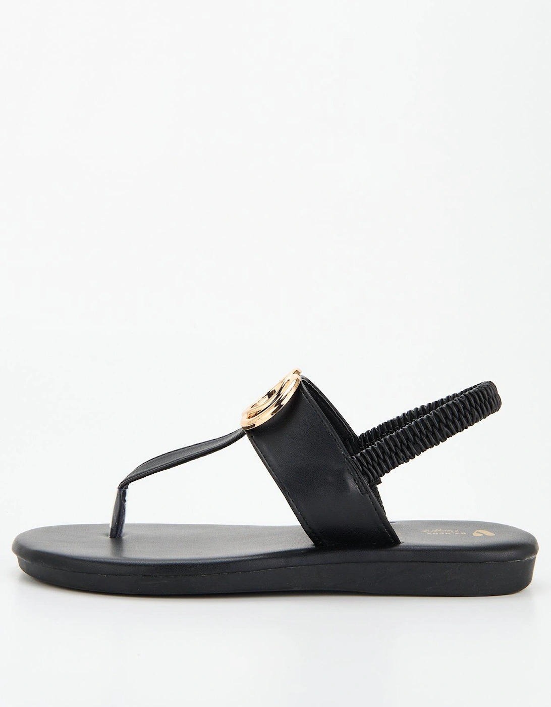Wide Fit Toepost Comfort Sandal - Black, 2 of 1
