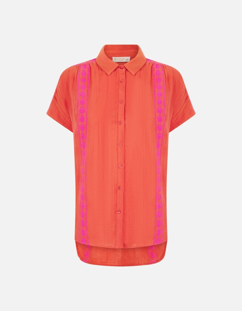 Polly Blouse in Orange Mix