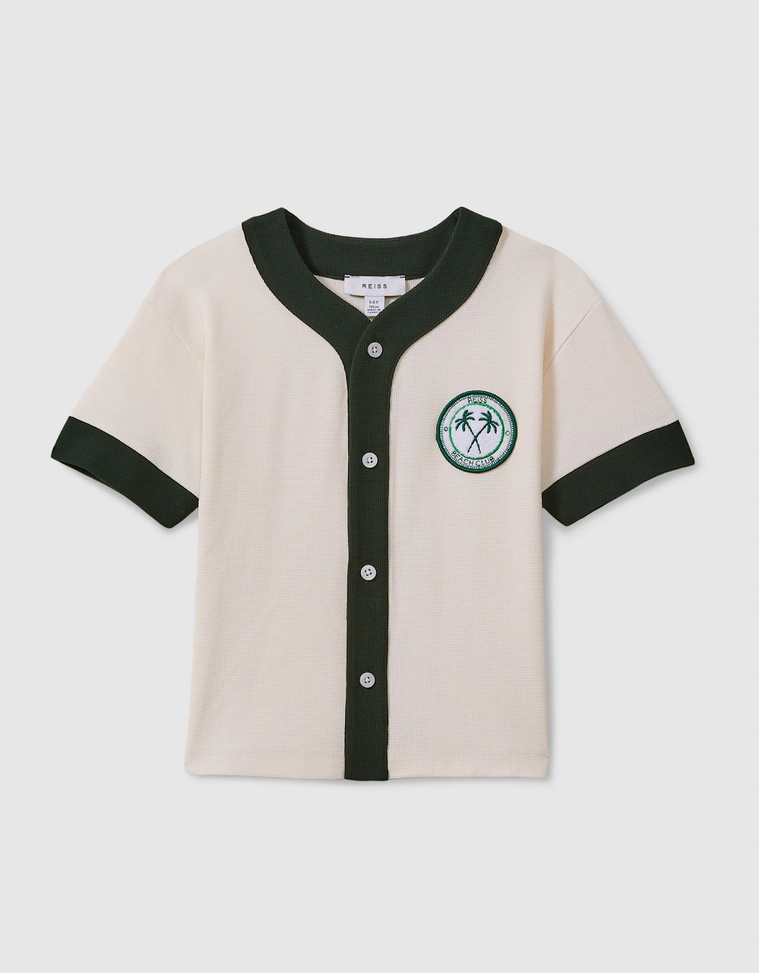 Textured Cotton Baseball Shirt, 2 of 1