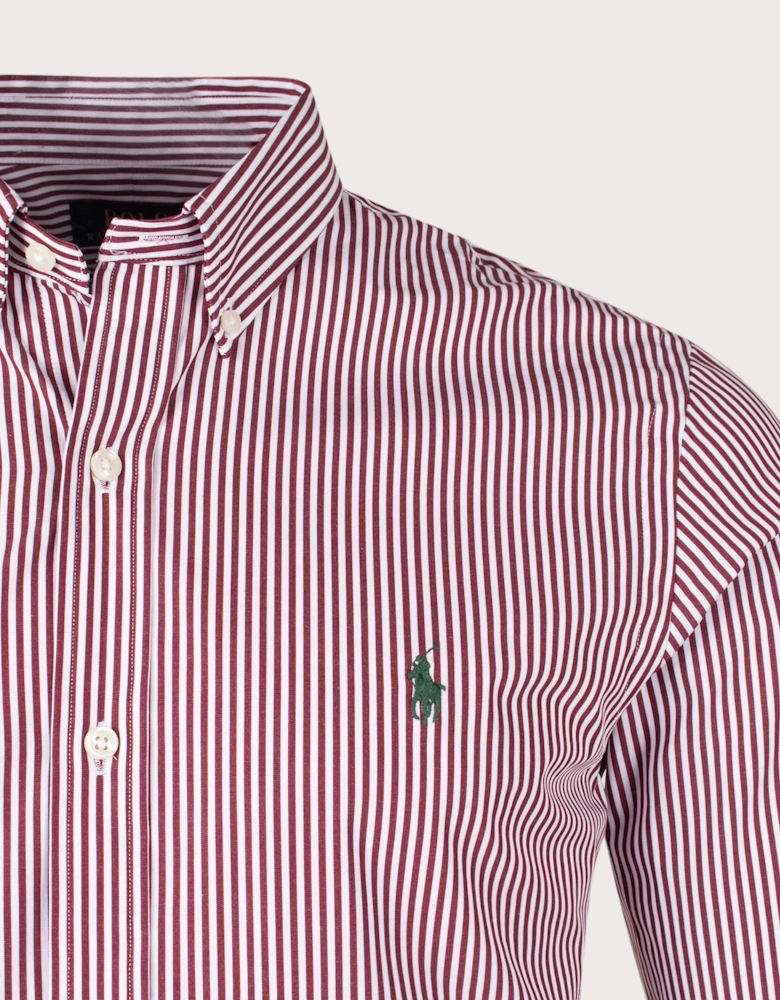 Slim Fit Striped Poplin Shirt