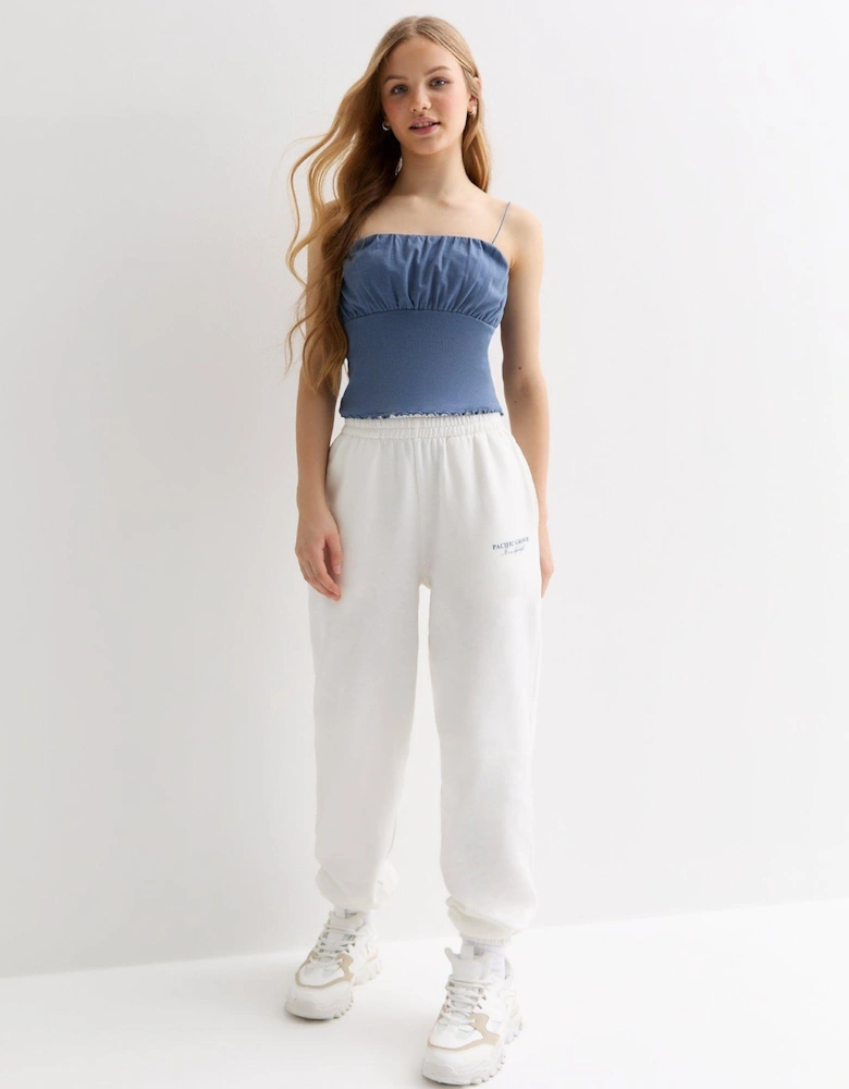 Girls Off White Pacific Grove Cuffed Logo Joggers