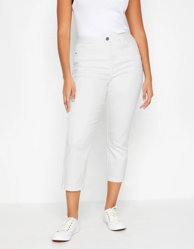 White Crop Jean