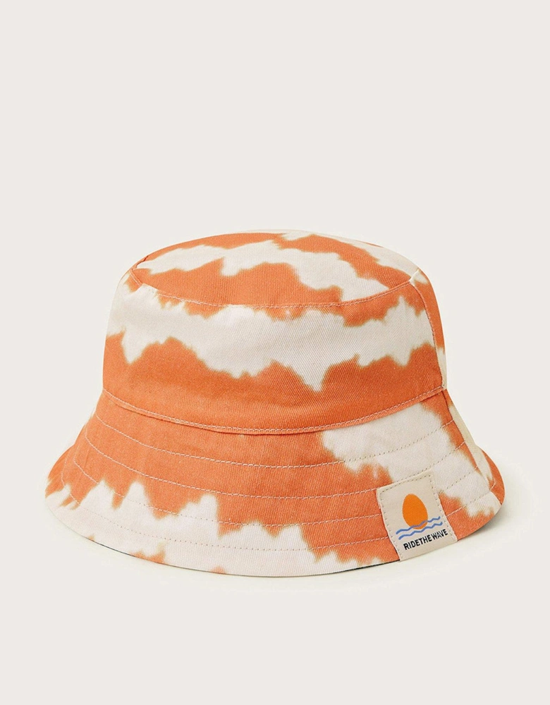 Girls Bucket Tie Dye Hat - Orange