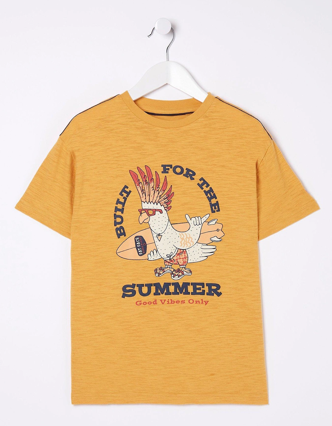 Boys Built For Summer Short Sleeve T Shirt - Golden Yellow, 6 of 5