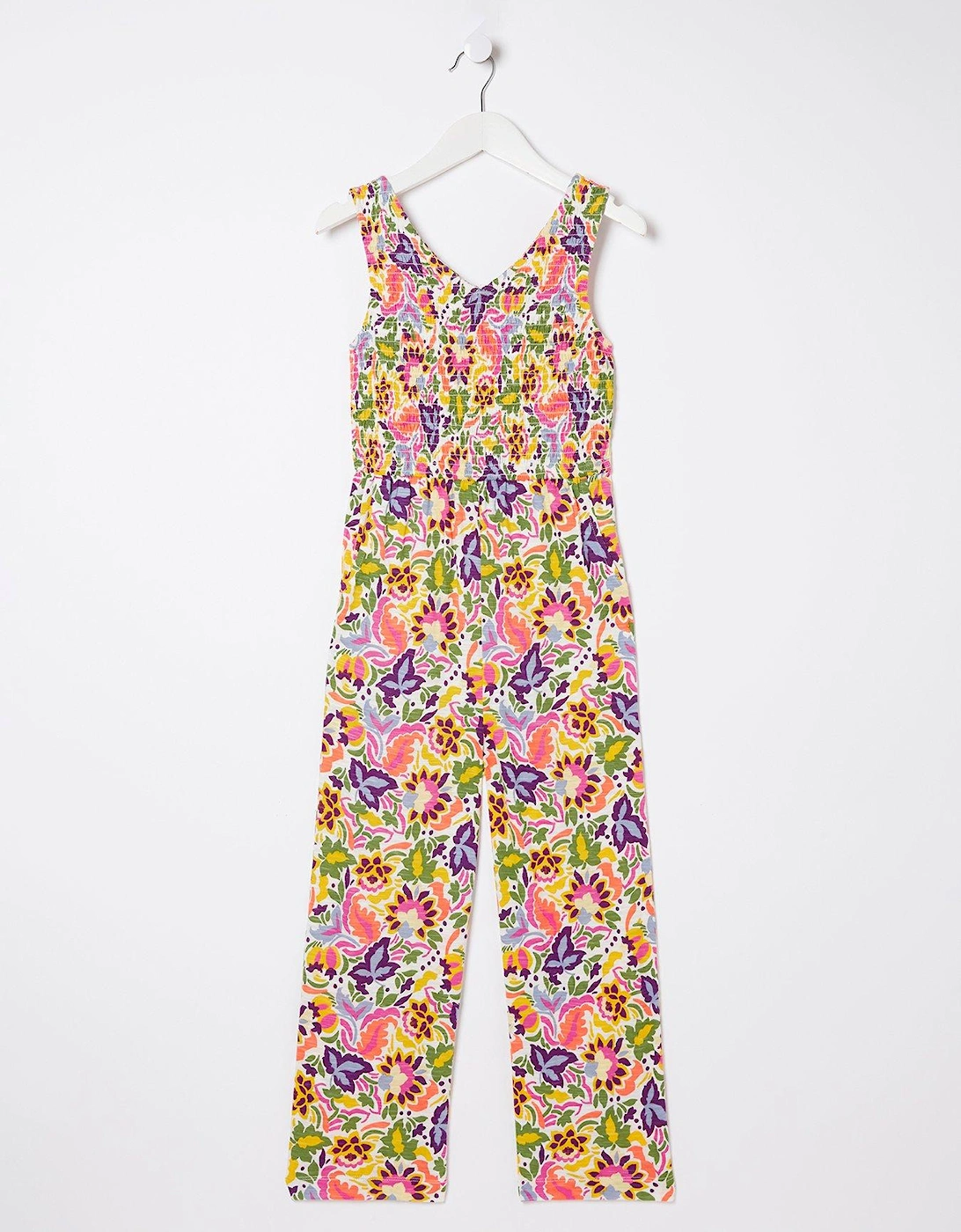 Girls Art Floral Jersey Jumpsuit - Multi, 2 of 1