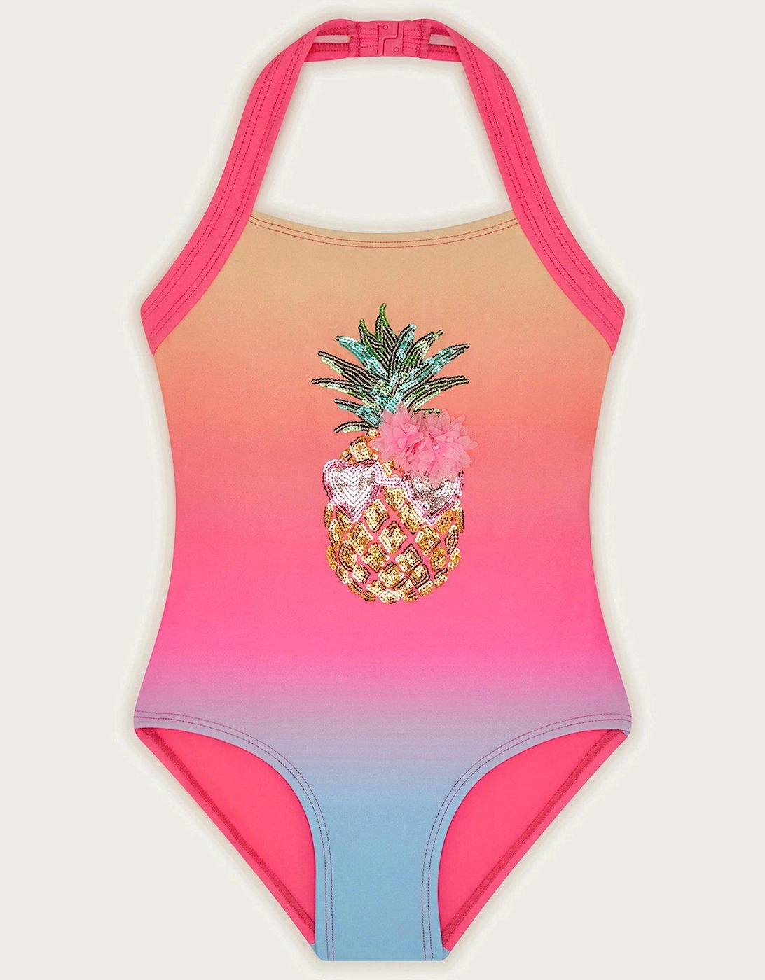 Girls Pineapple Sequin Swimsuit - Multi, 2 of 1