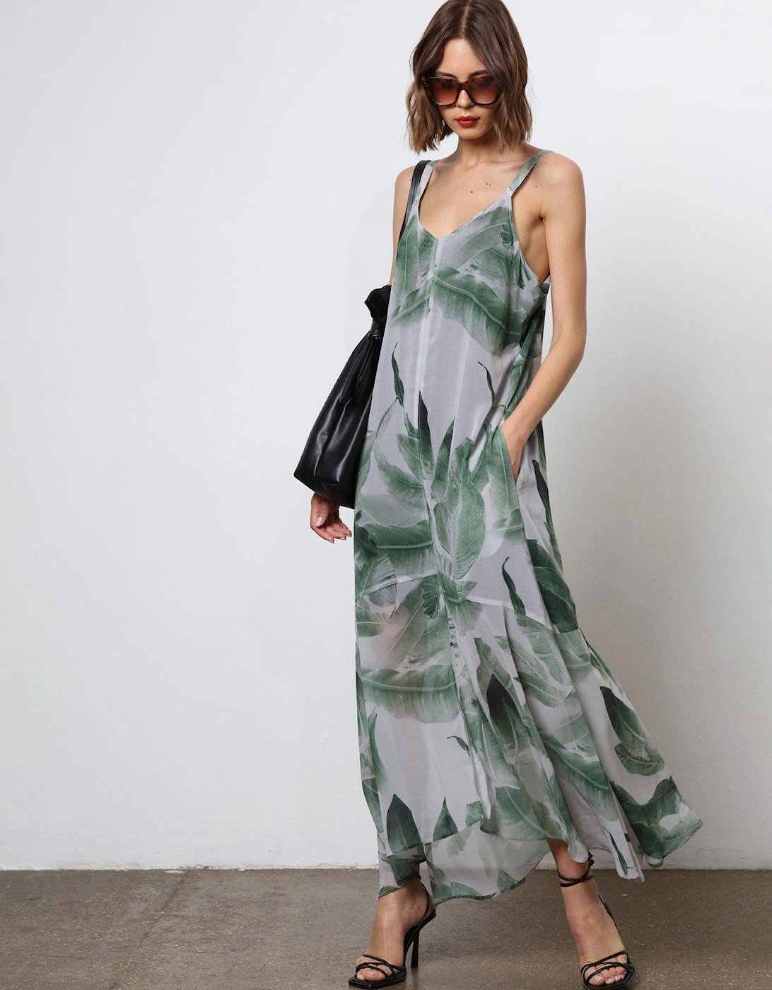 Maxi Slip Dress - Green, 2 of 1