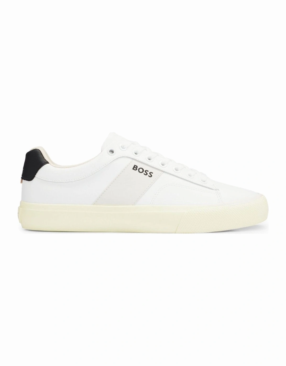 Hugo Boss Men's White Aiden Cupsole Trainers With Contrast Band, 5 of 4